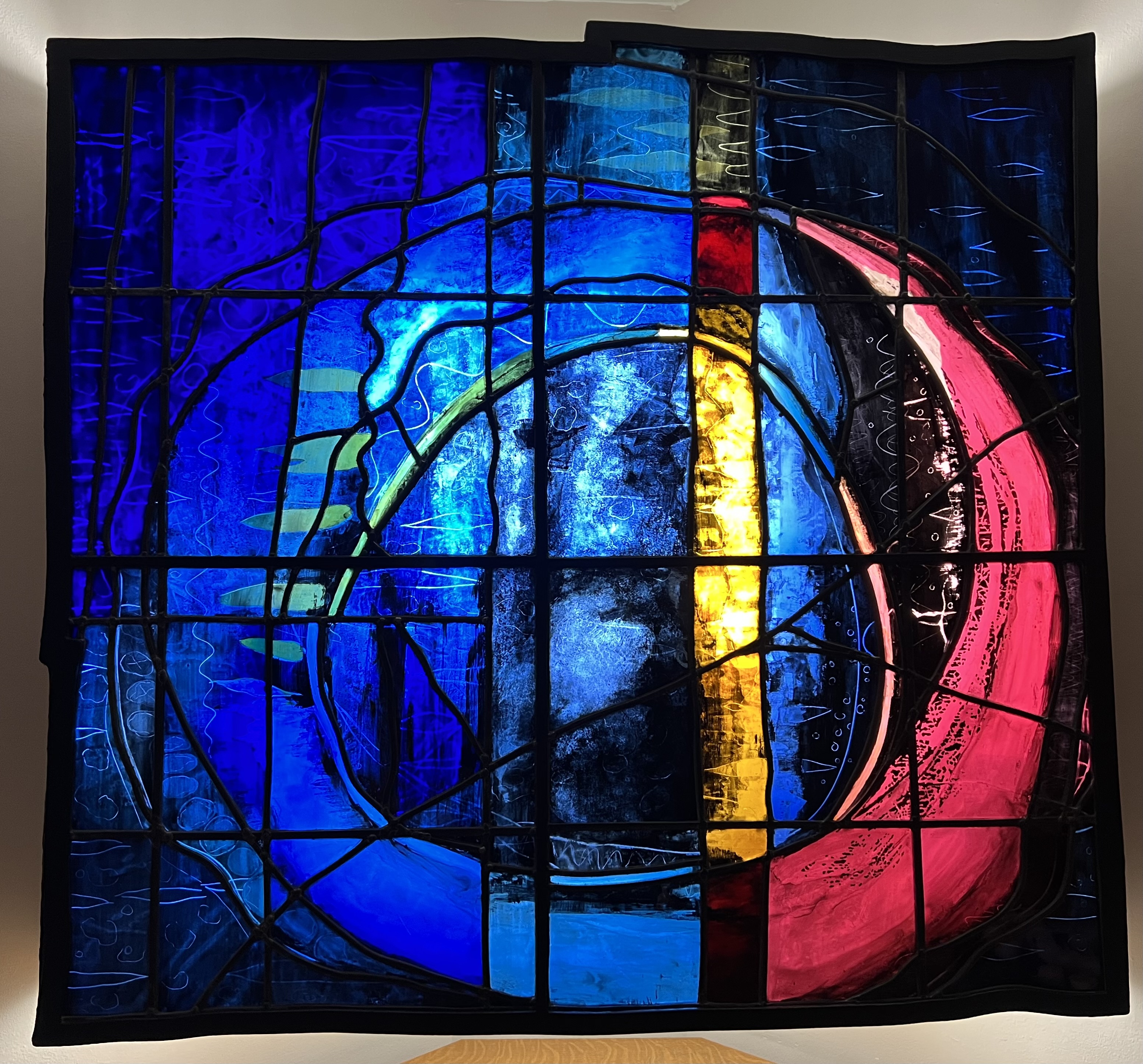 Stained glass panel: 'Night and Day' 